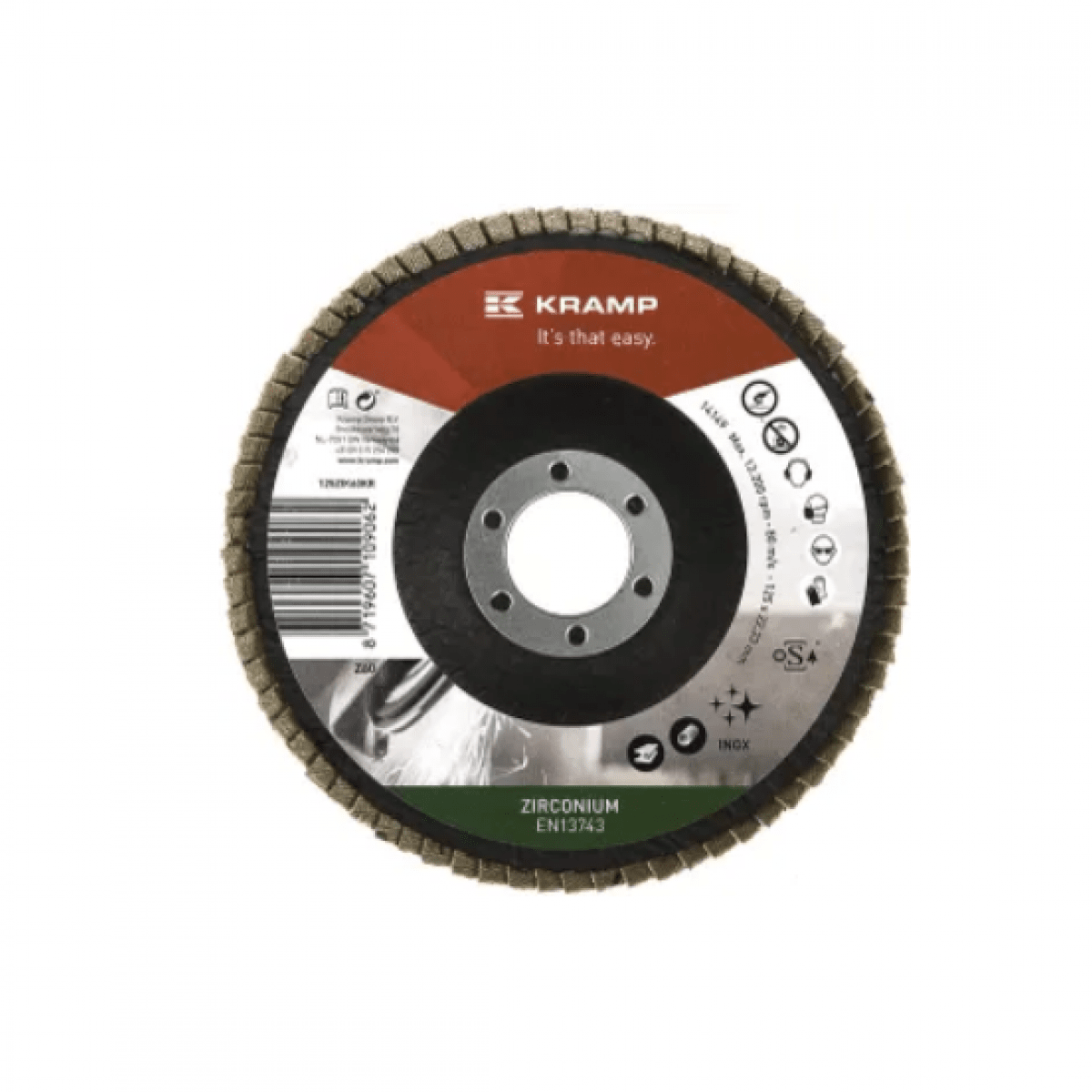 GK/125ZIK60KR Zirkónový lamelový kotúč, 125 mm, zrnitosť 60