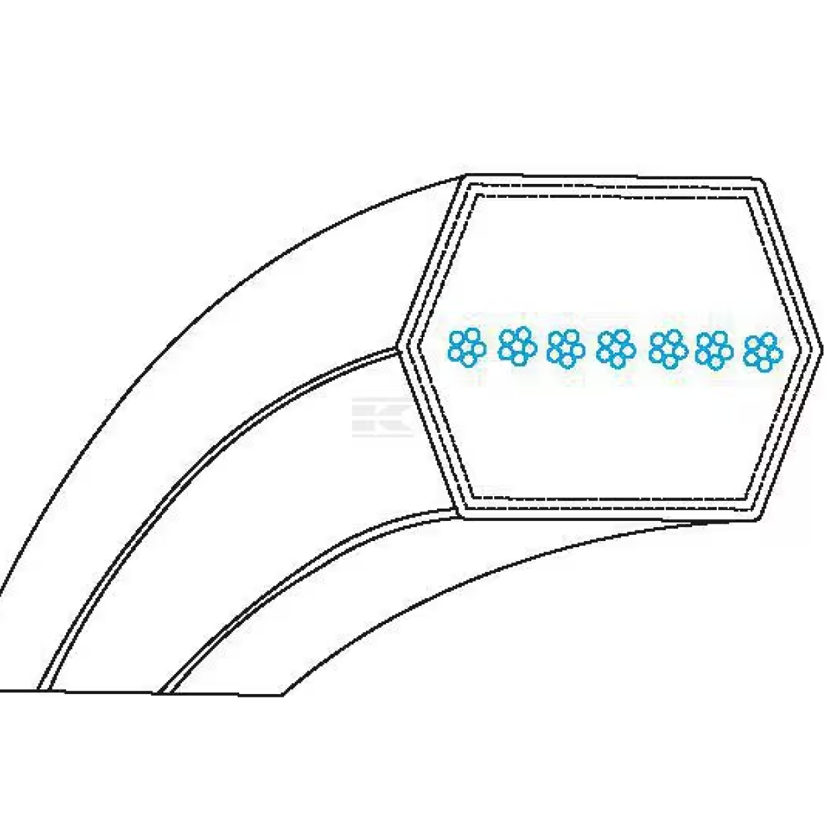 GK/75404175 Klinový remeň Hex 91,25"