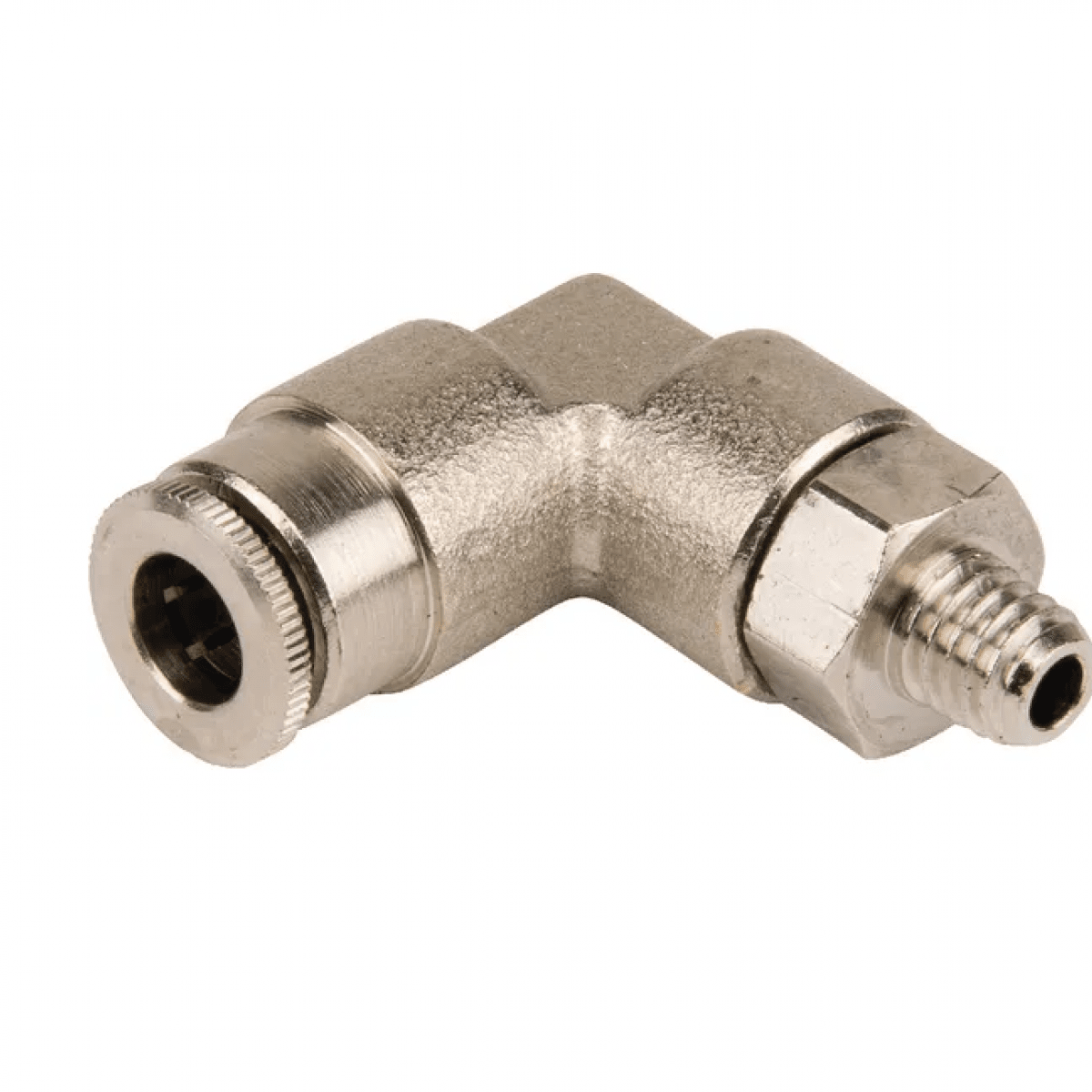 GK/CLWSS6MK61 Nástrčná spojka O 6 mm 90° otoč., vonk. závit M6x1