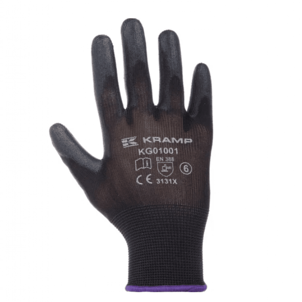 GK/HS297764/63/ Rukavice GNITTER čierne, veľ.9,10