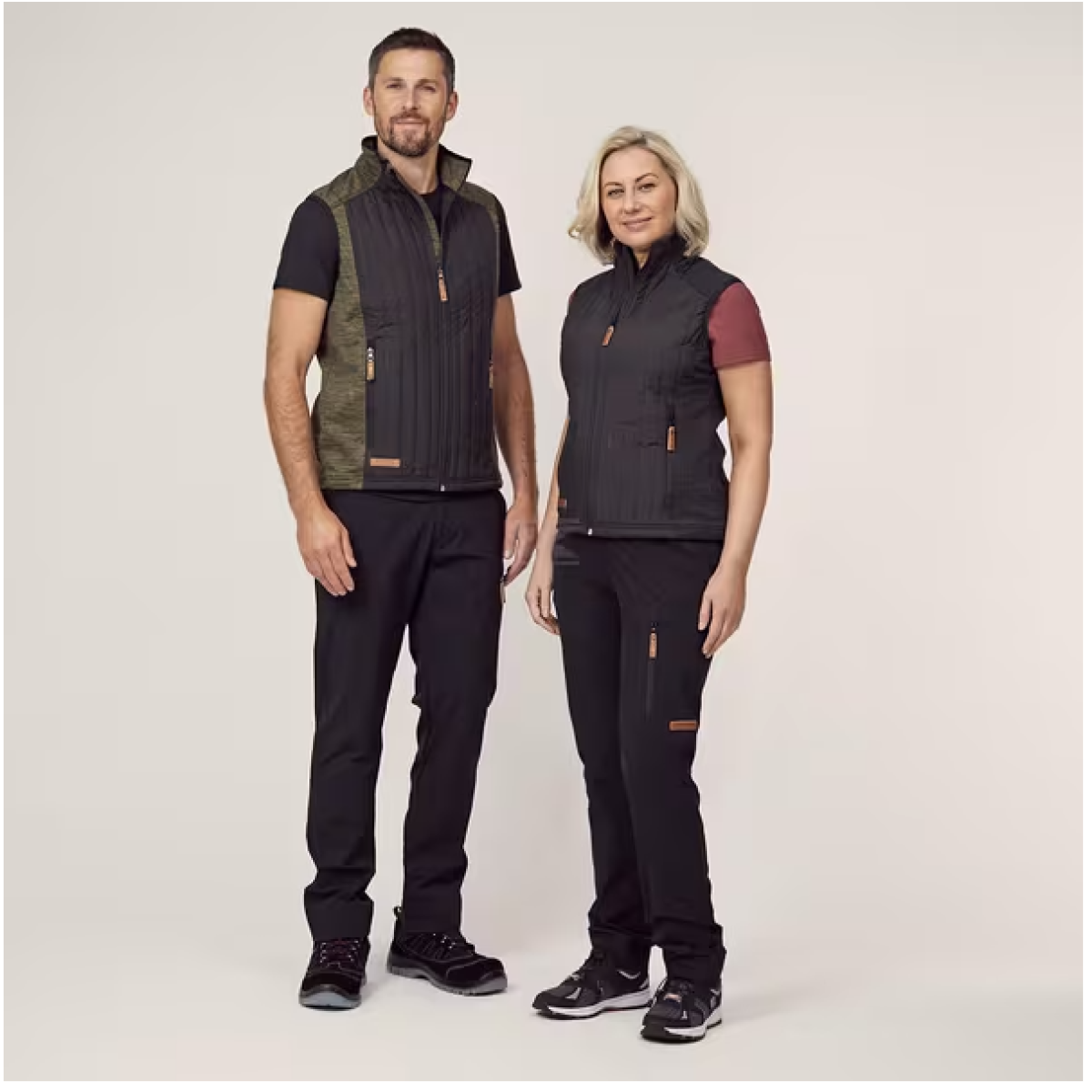 GK/KW5011501911054 Dámska hybridná flís.vesta, tmavosivá, veľ.L