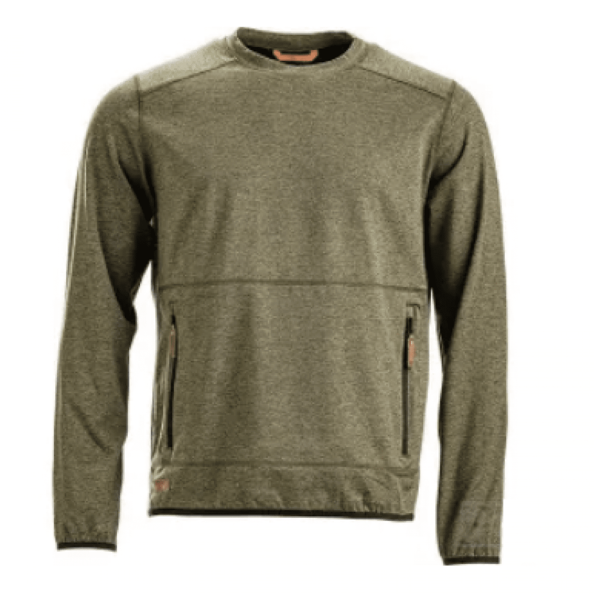 GK/KW506101802060 Fleecová mikina s okrúhlym výstrihom,olivo.2XL