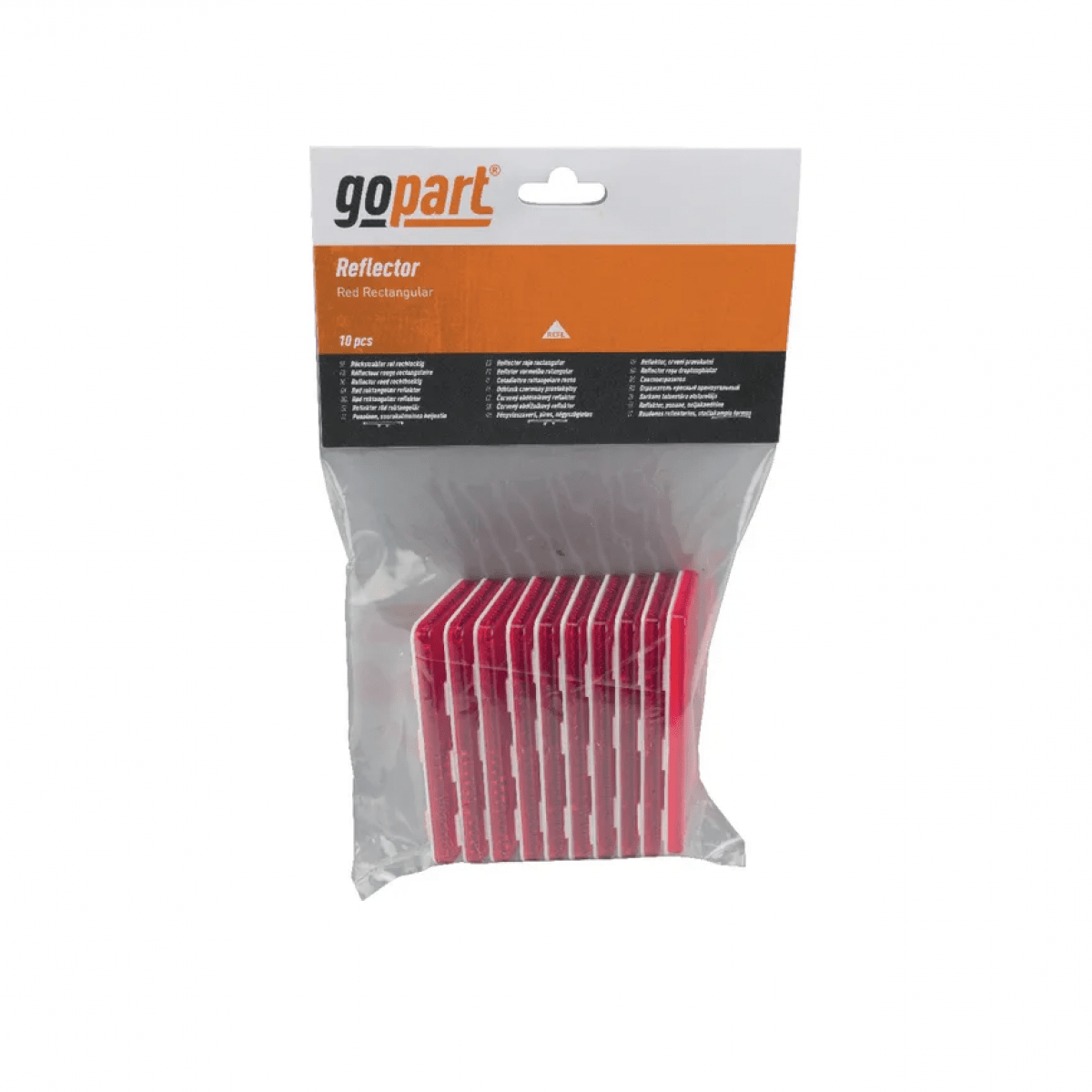 GK/LA75006 Odrazky, červený, pravouhlý