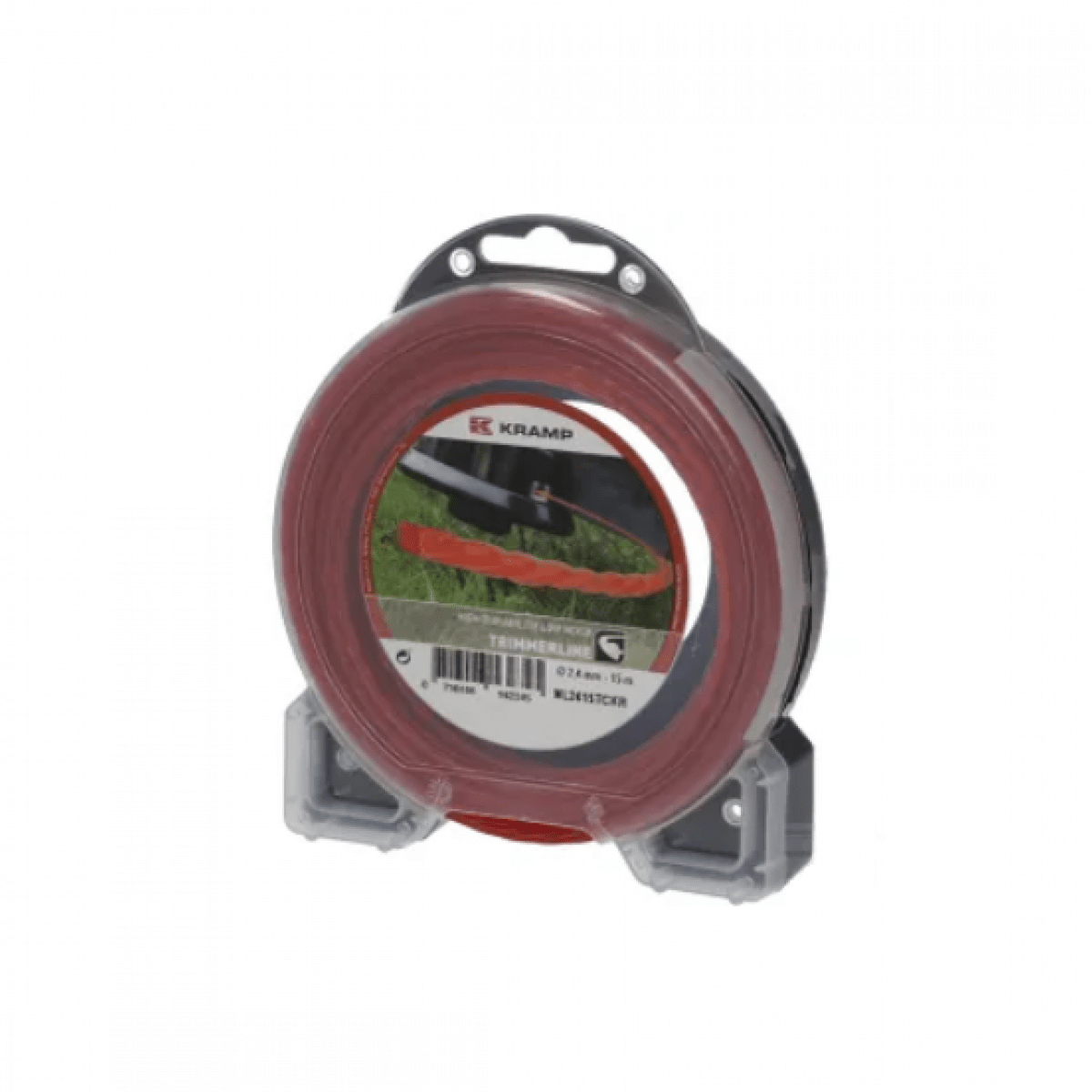 GK/NL2415TCKR Vyžínacie lanko Kramp O 2,4 mm,15m,špirálové,červ.