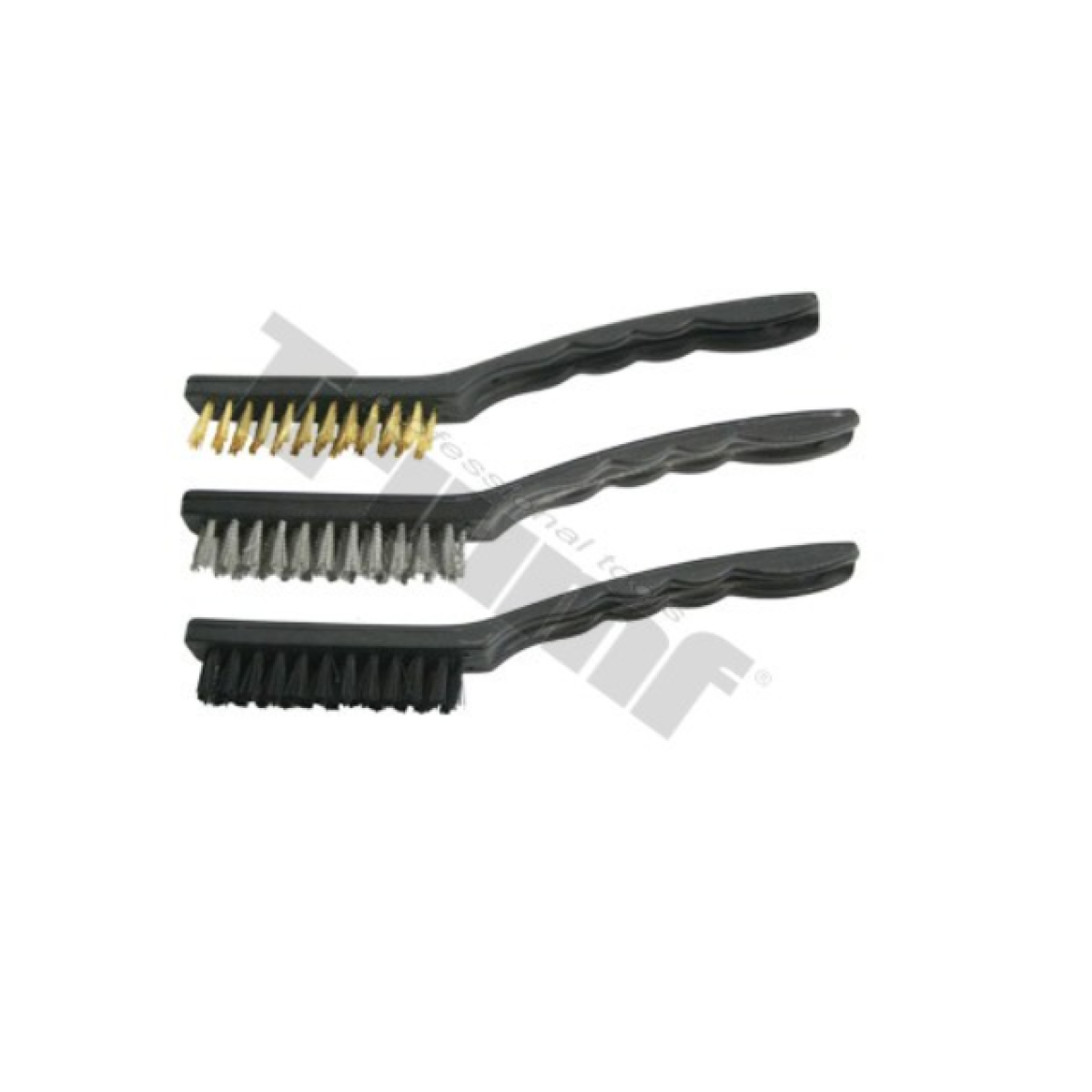 Kartáče sada 3ks - mosadz, nylón, oceľ, 225mm 2189