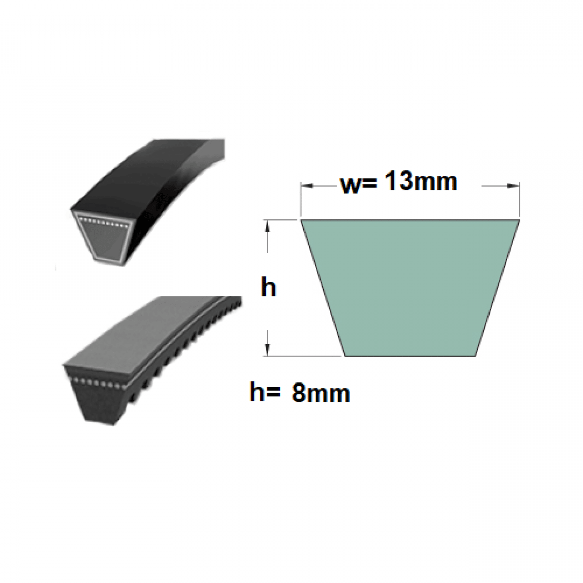Kl. remen 13x1125 Li/1155 Lw