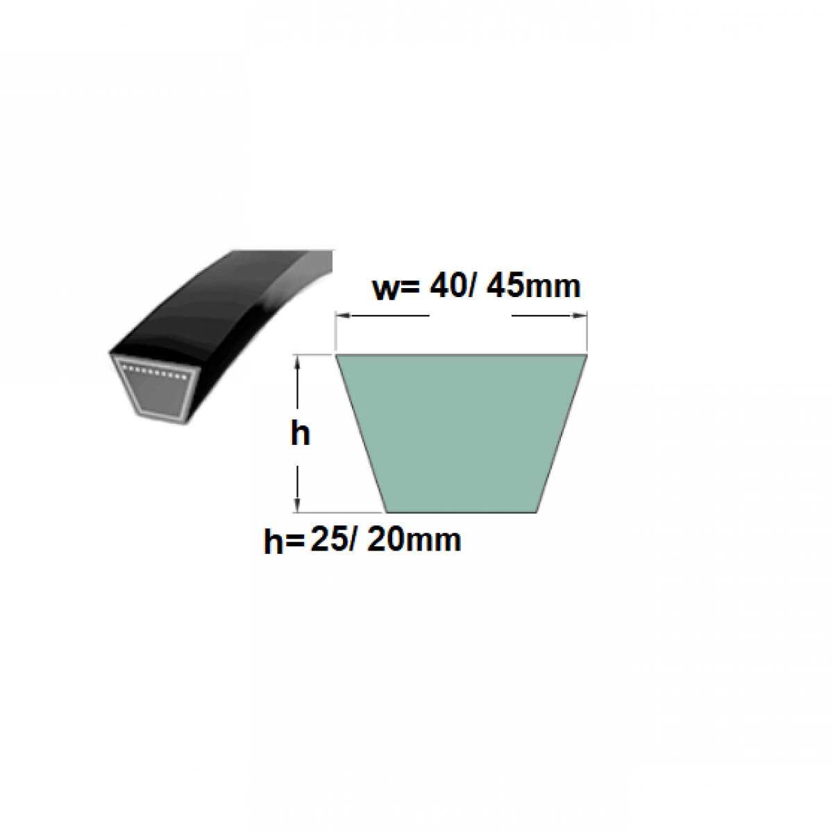 Kl. remen 45x2160 Li /HL 2240 Lw FARM Rubena