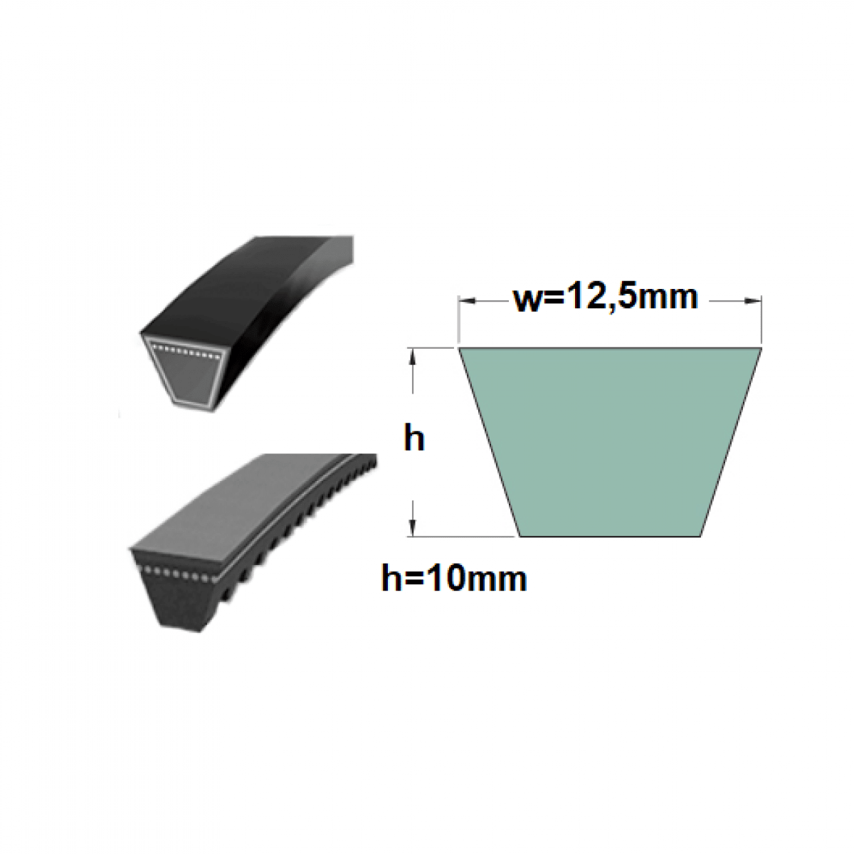Kl. remen XPA 12,5x3750 Lw MBL