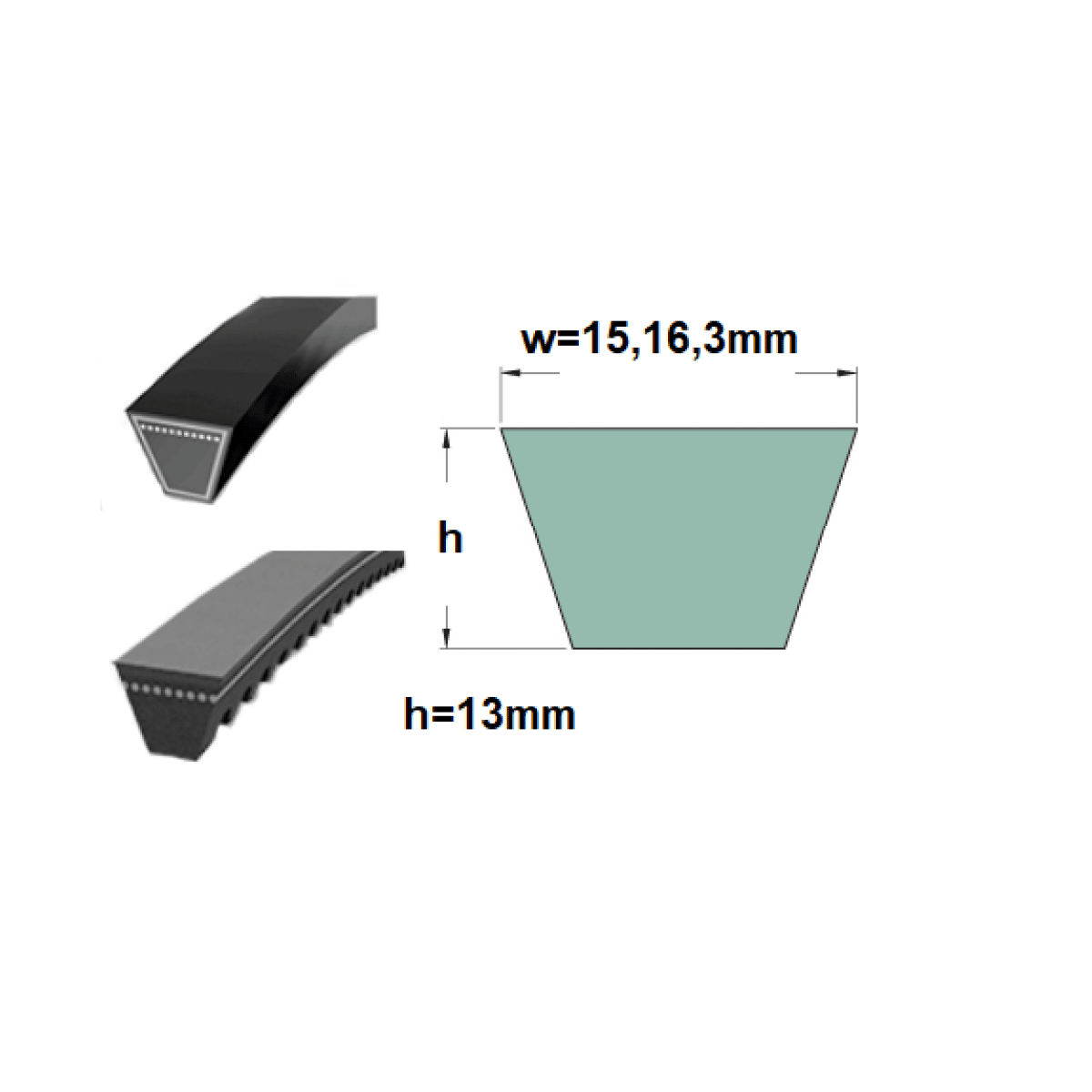 Kl. remen XPB 16x2360  Lw OPTIBELT