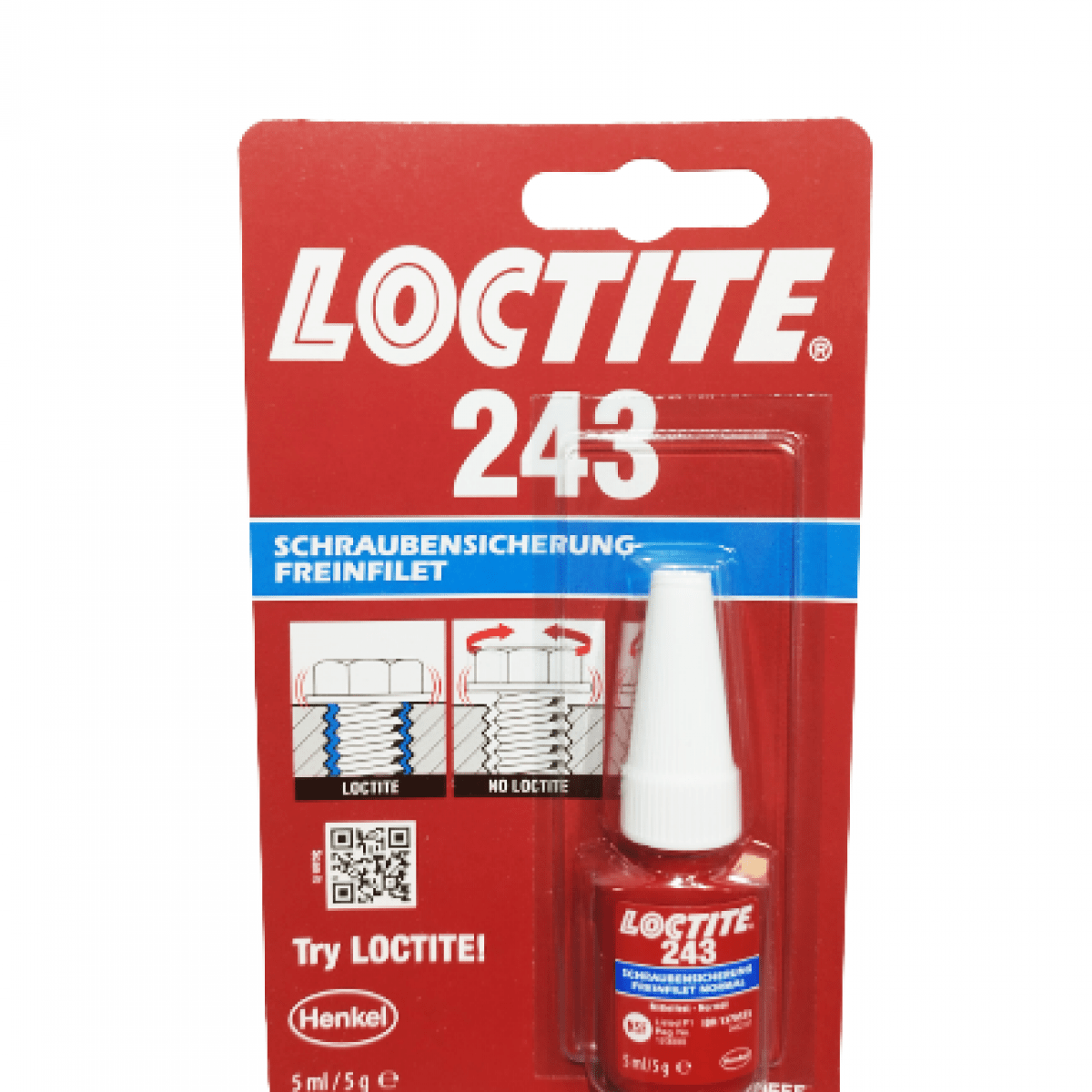 loc. 243 /  5 ml  - zaisťovanie závitov stredná pevnosť