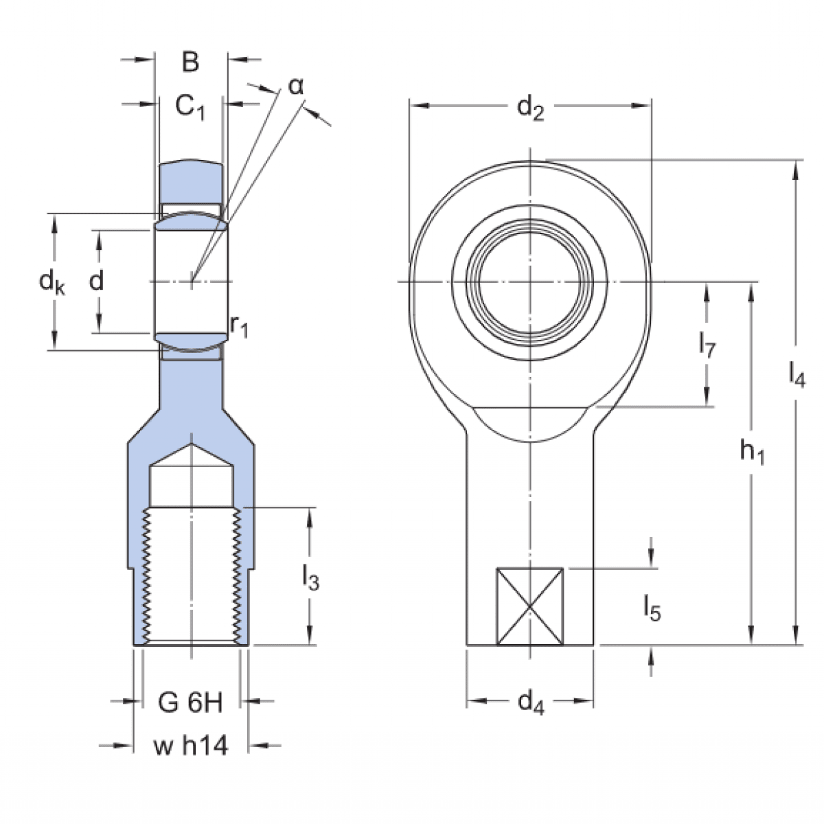 Ložisko GIKR 8-PW (SIKAC) - INA