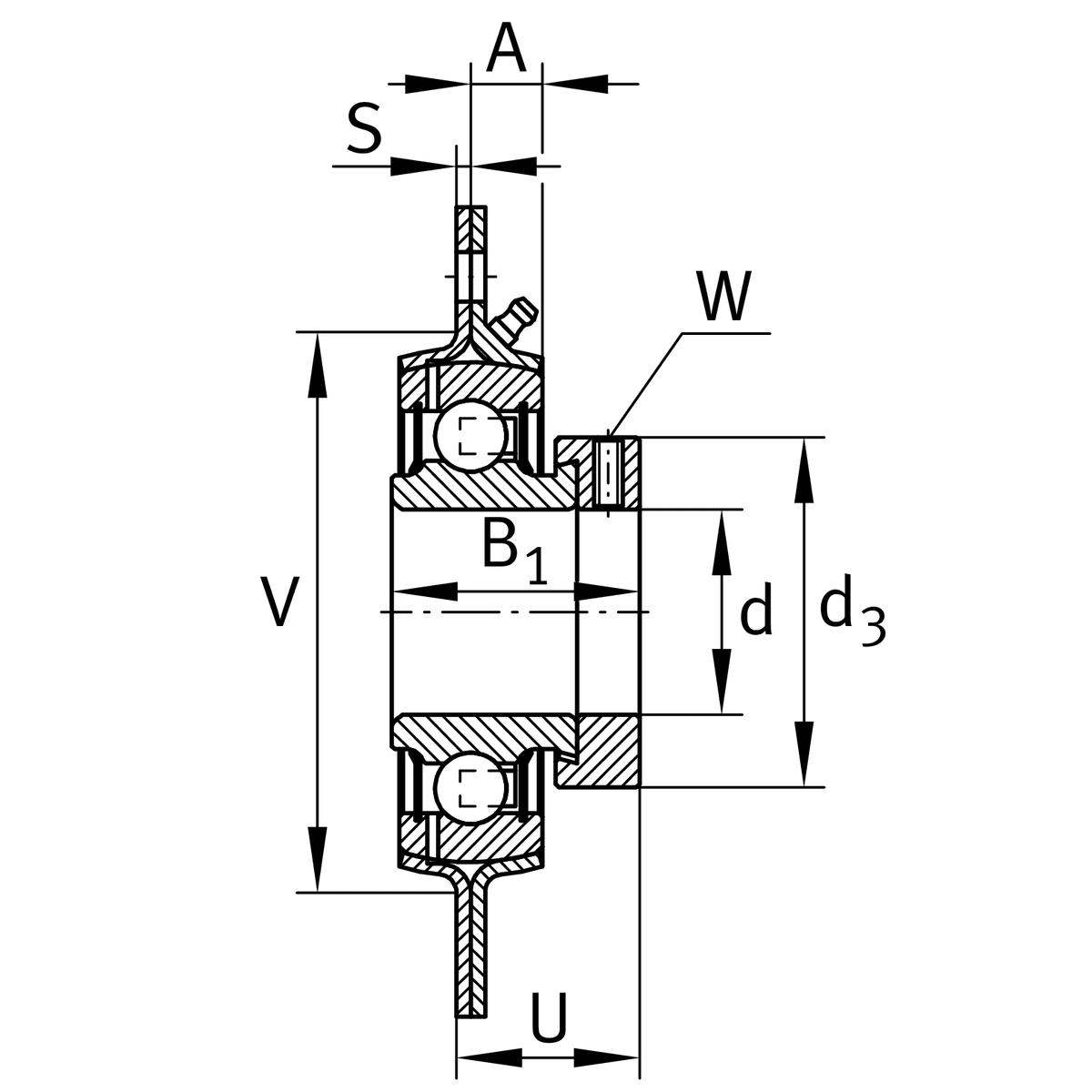 Ložisko GRA 104 NPPB. AS2/V - INA