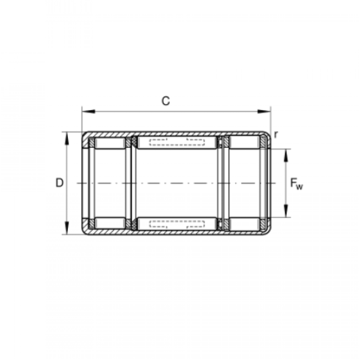 Ložisko HFL 1022 - KBS