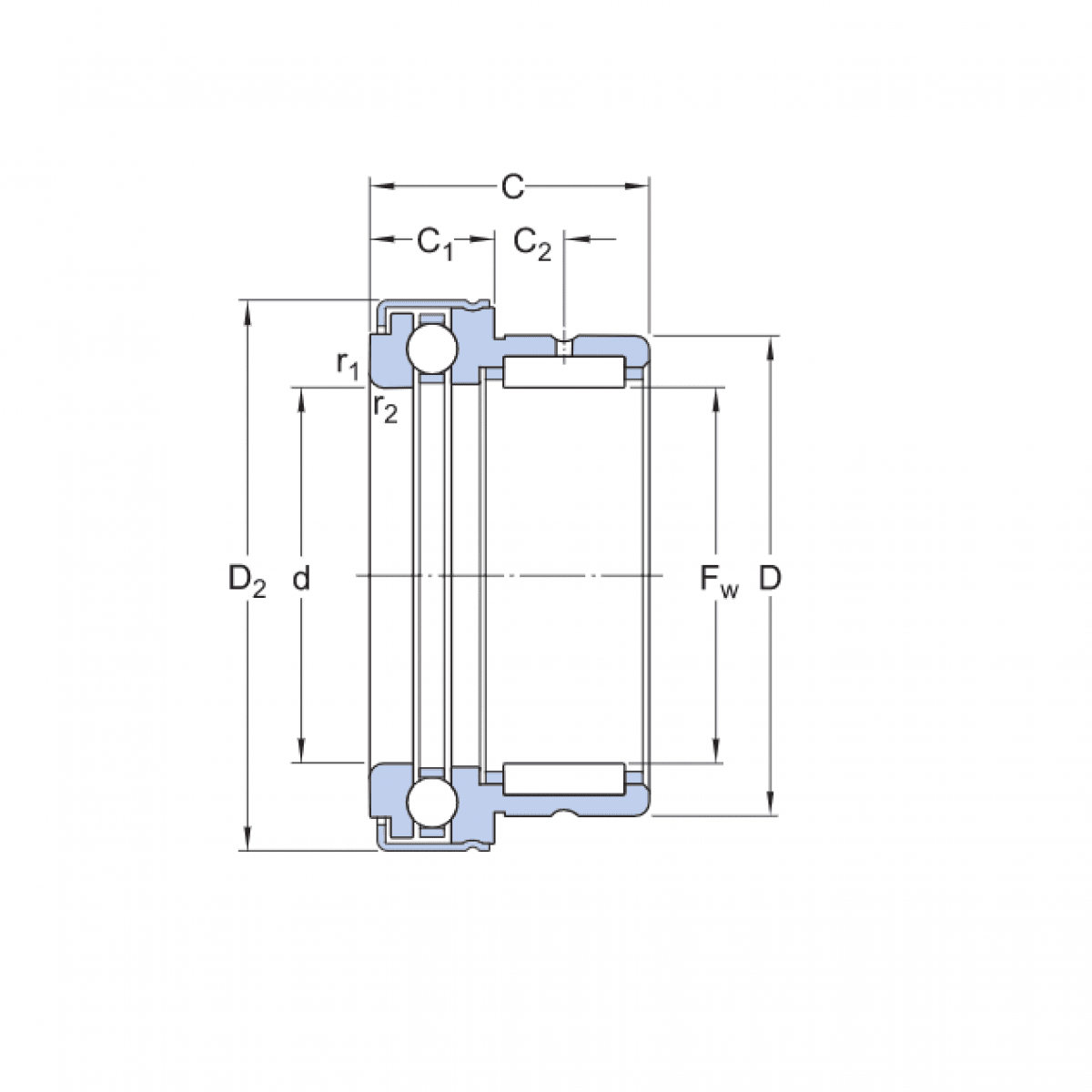 Ložisko NKX 45 Z - SKF
