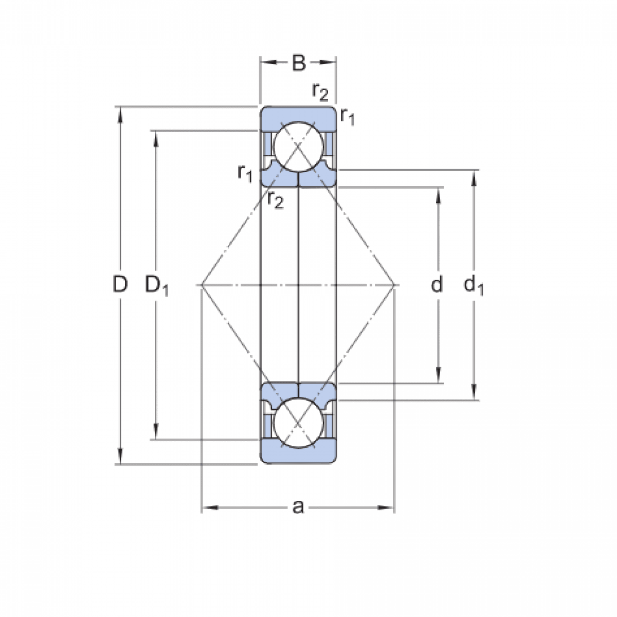 Ložisko QJ 206 MA - SKF