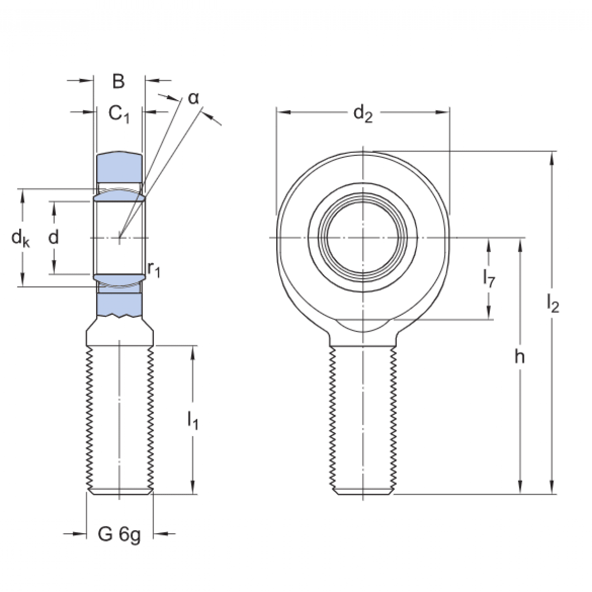 Ložisko SAKAC 10 M - SKF