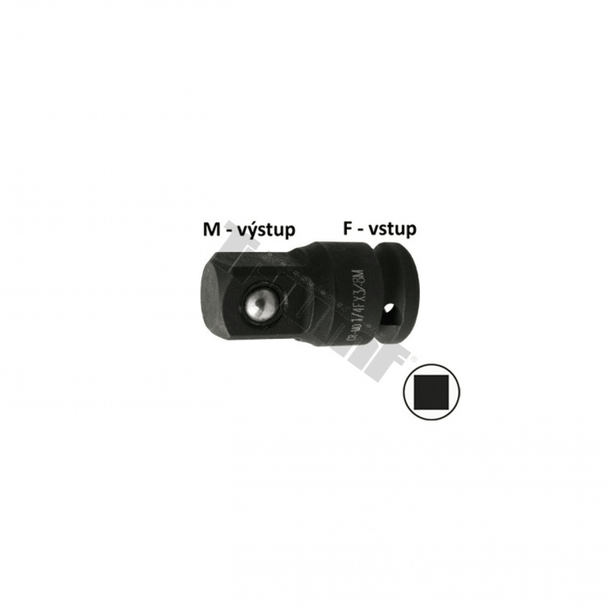 Prevodník 1/2"-3/4" vnútorný-vonkajší,kované 9597