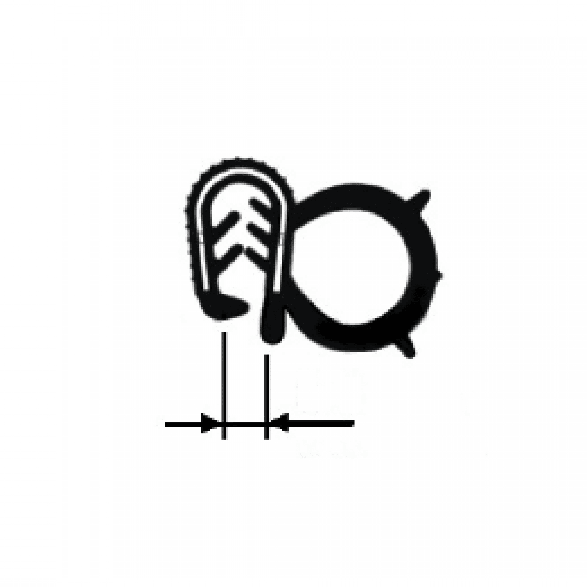 Profil U-PIRELI s kov.výst. A2540 s bočným tesn. 00546006