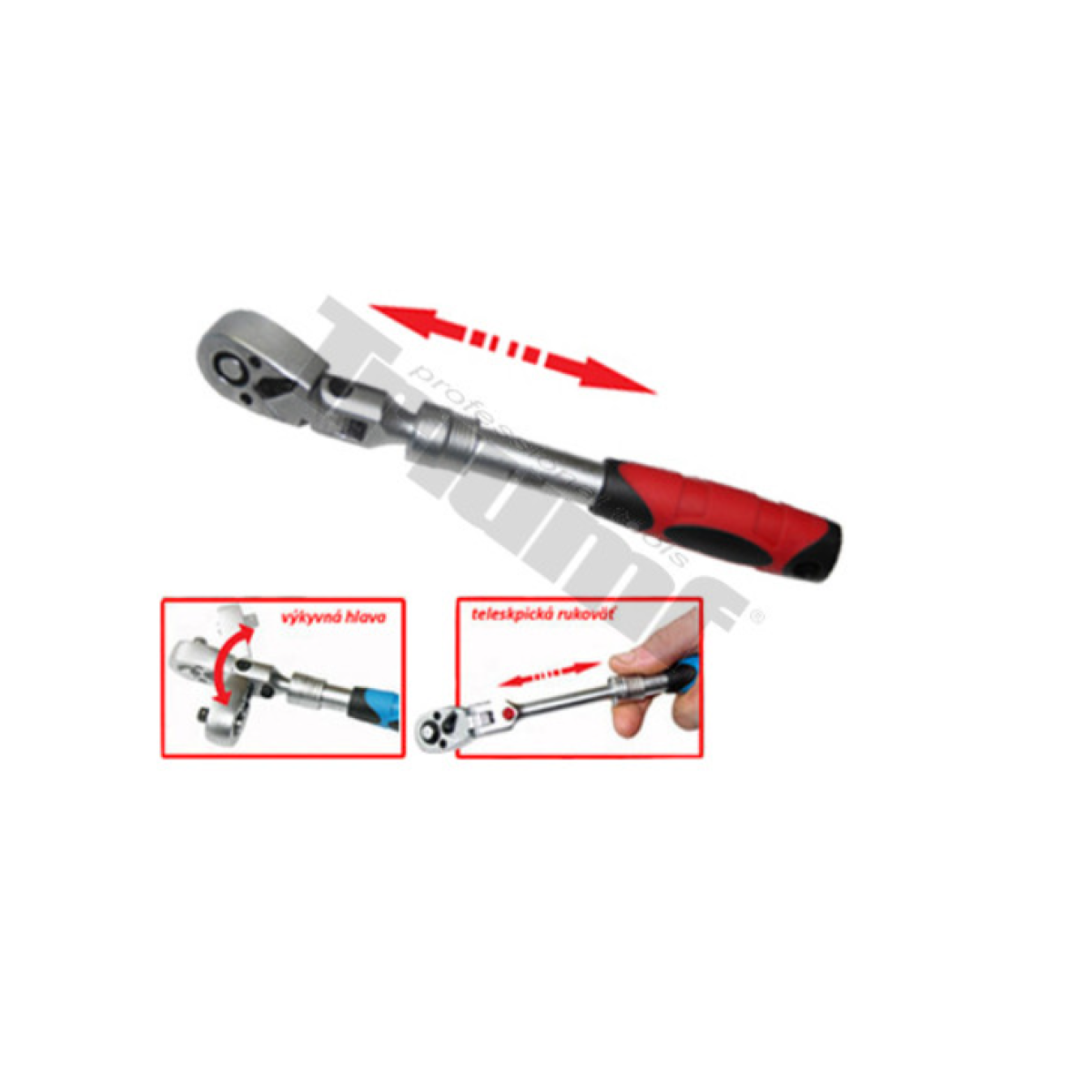 Račňa teleskopická 1/2", rozsah 345-495mm 4696