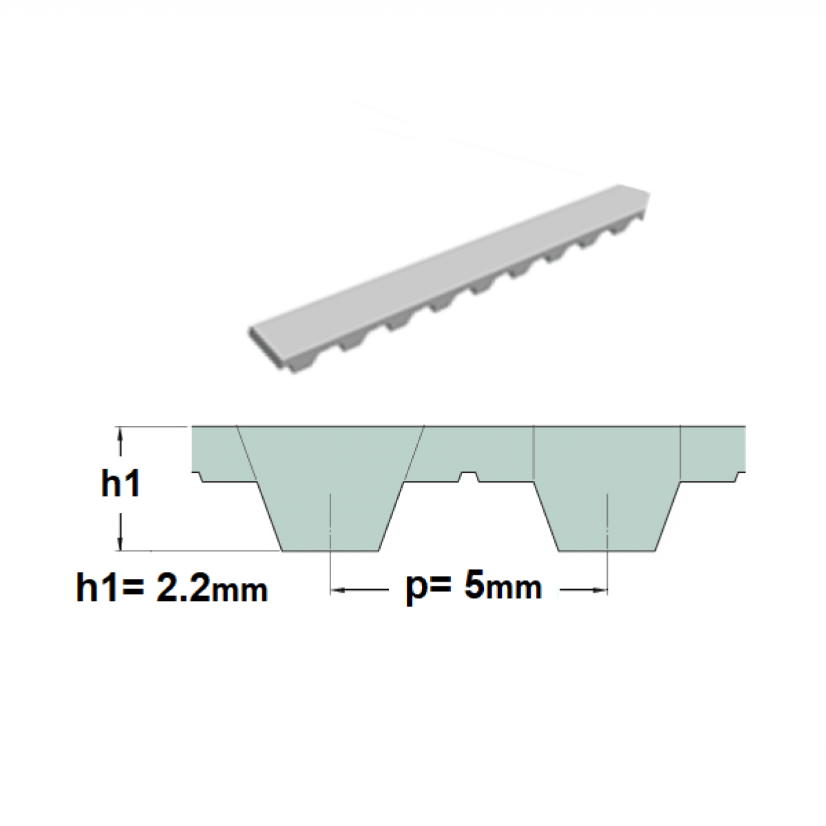 Remen T 5 - 330 /z=66/ Optibelt 10mm