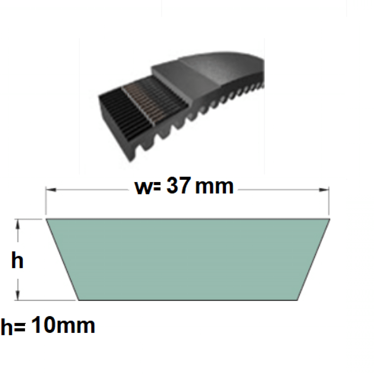 Remen VX 37x10x1600 Li Optibelt