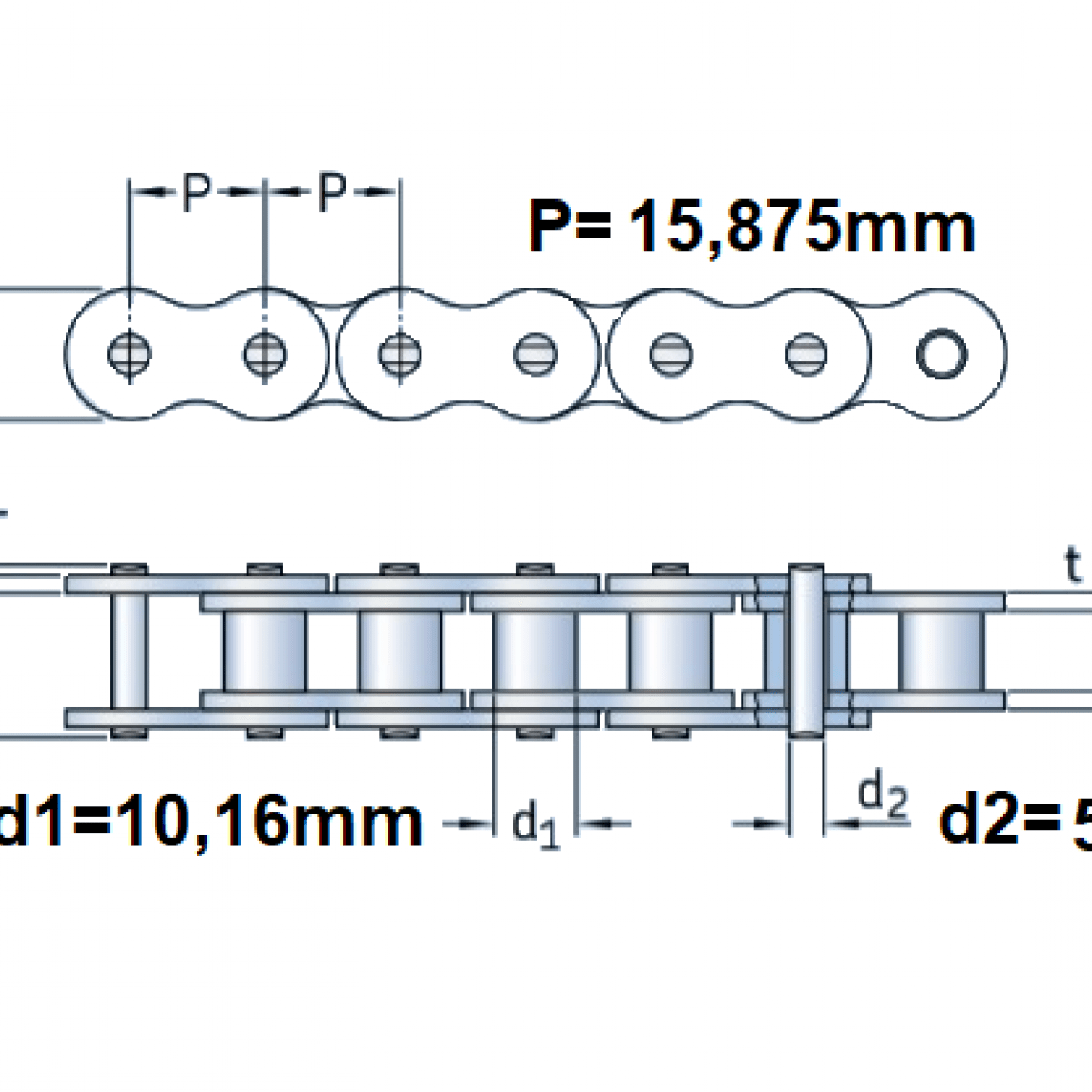 Retaz 101-1  5/8x1/4 CZ /zúžená 10A/