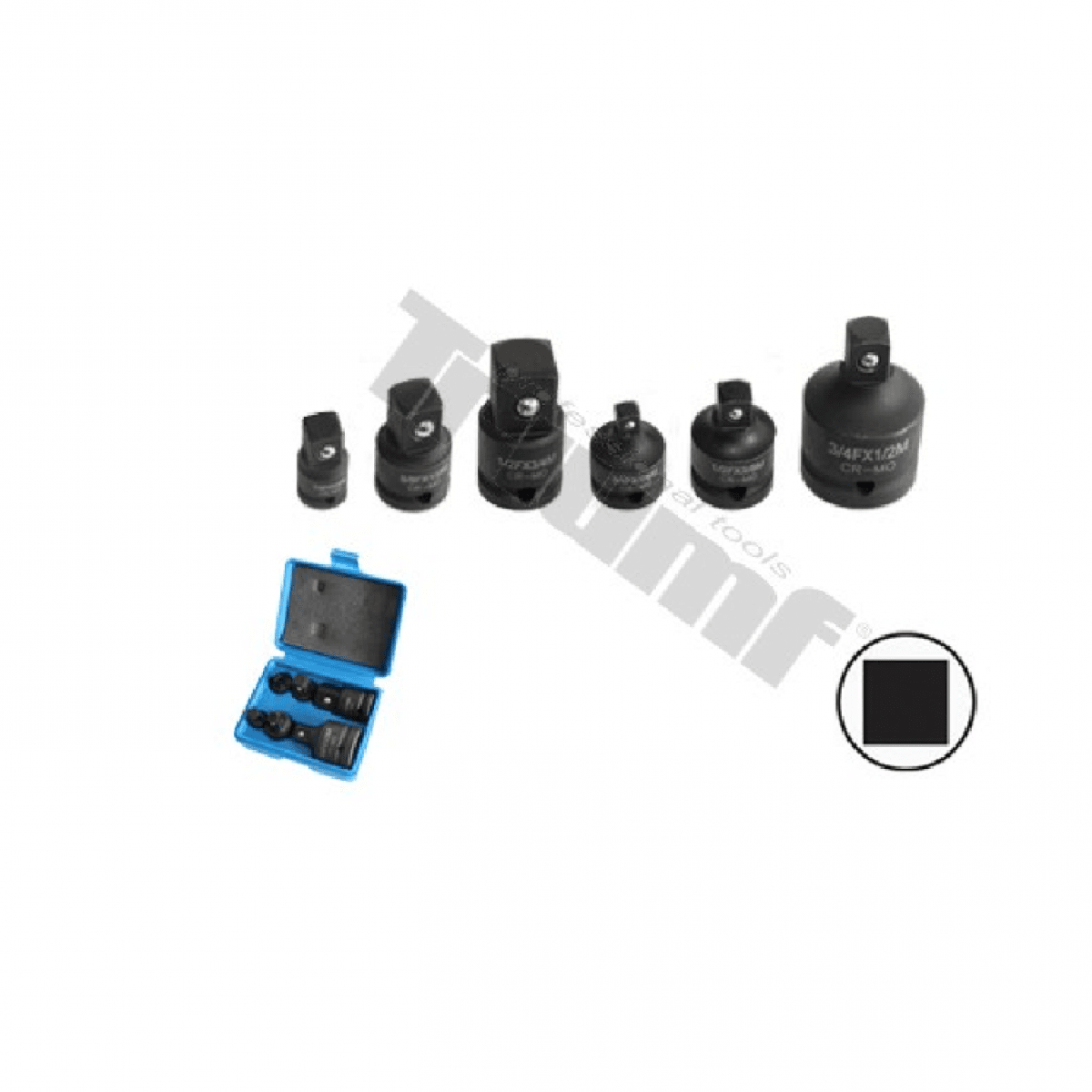 Sada kovaných adaptérov 1/4"-3/4", 6-dielna 7732