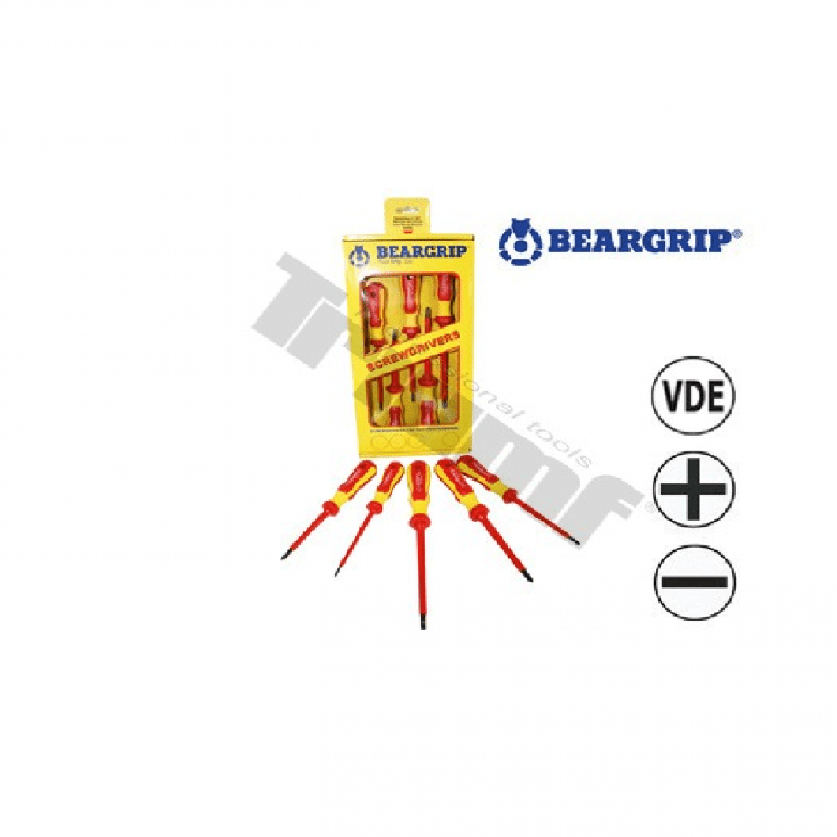 Sada skrutkovačov VDE, 5 dielna,červeno-žlté 31915