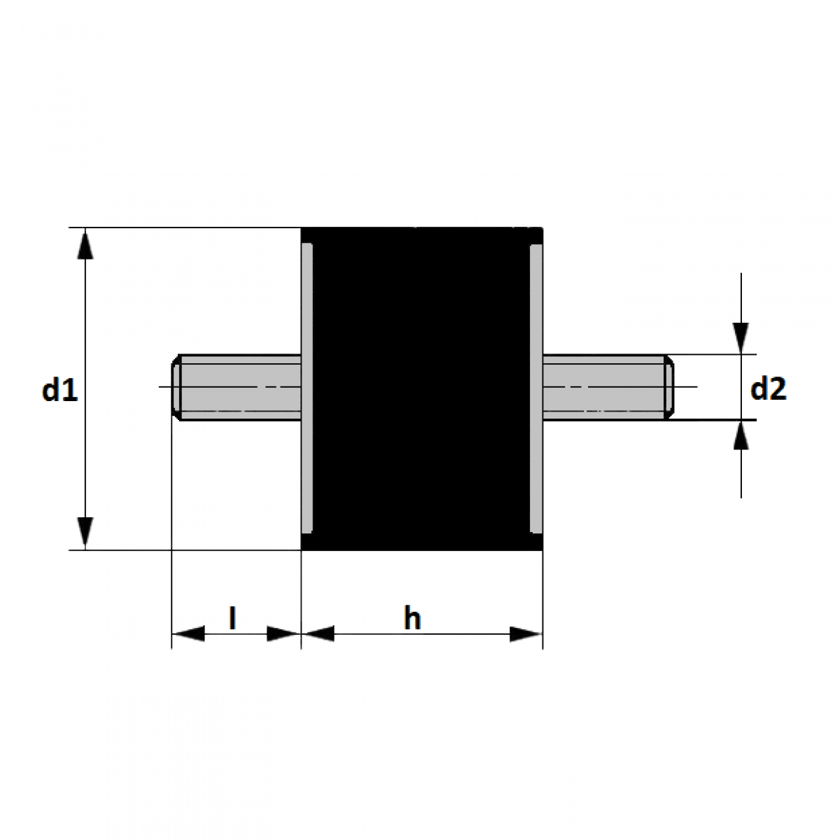 silentblok typ1 100x60 M16x42
