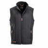 GK/KW5011401911060 Pánska fleecová prešívaná vesta,tmavosivá,2XL